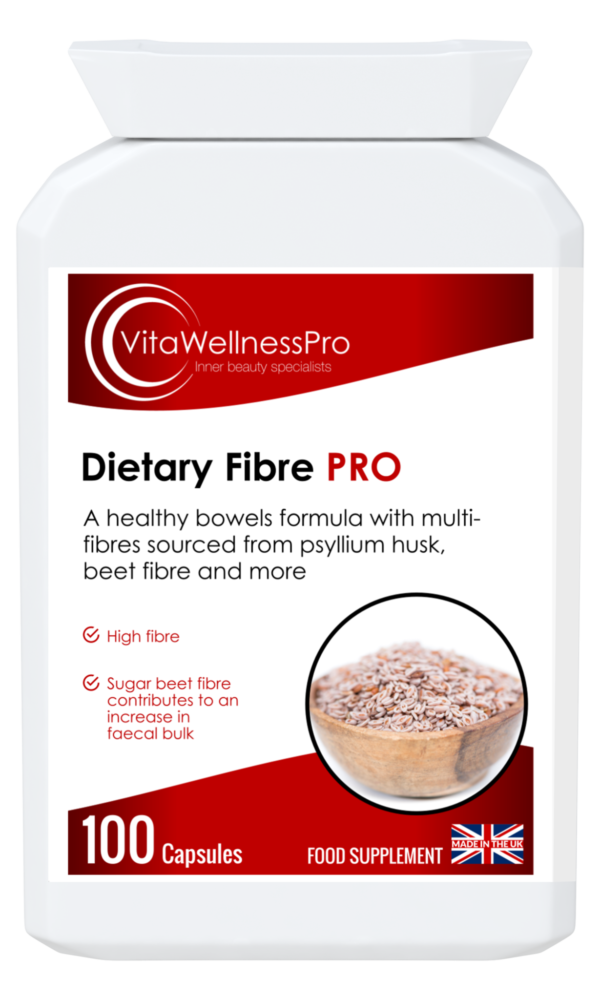 Dietary Fibre Supplement - Multi-Fibres Blend Capsules Made from Psyllium Husk