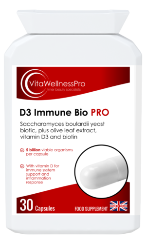 Saccharomyces Boulardii Yeast Capsules for Immunity & Inflammation - D3 Immune Bio Pro