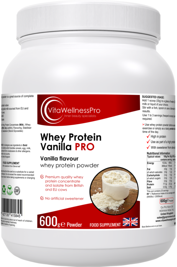 Vanilla Flavoured Whey Protein Supplement - Protein Rich Snack